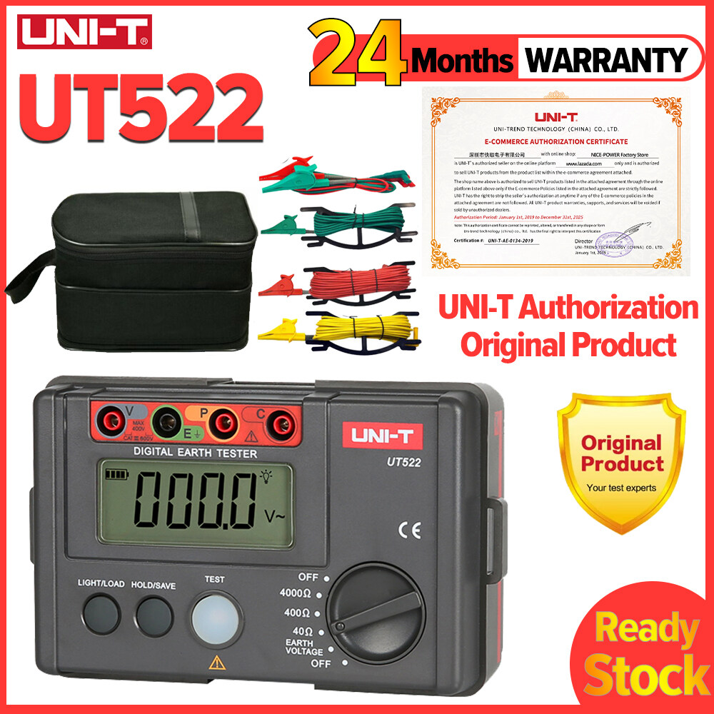 【Ready Stock】UNIT UT522 Digital Earth Ground Insulation 0400V 04000