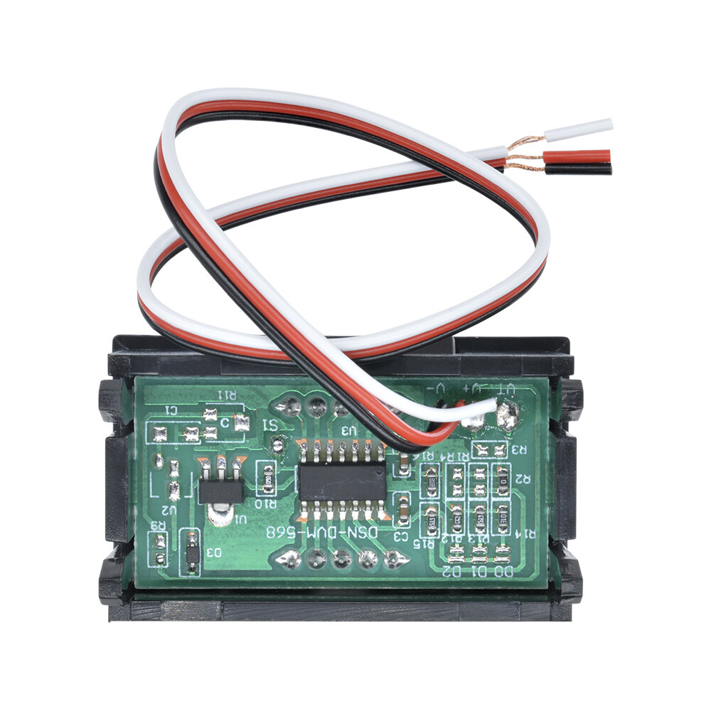 DM Mini LED Voltage Meter 0.56 Inches Panel Voltmeter 3 Bits Digital LED Tube Voltmeter Voltage Tester DC 0 -30 V