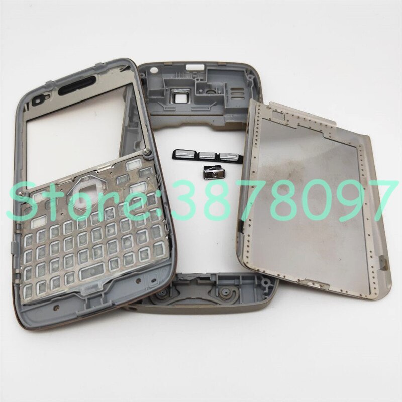 For Nokia E72 Housing Front Faceplate Frame Cover Case+Back Cover/Battery Door Cover+Keypad+Logo