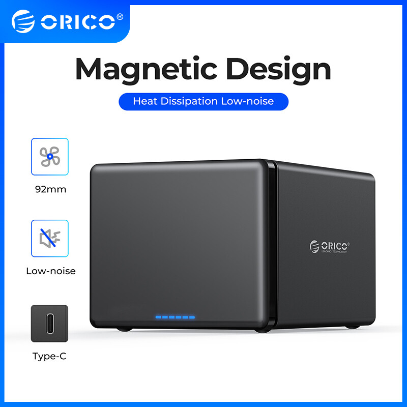ORICO NS Series 3.5 inch 5 Bay TypeC with RAID HDD Enclosure Alumium 5Gbps HDD Docking Station Support 80TB With Raid