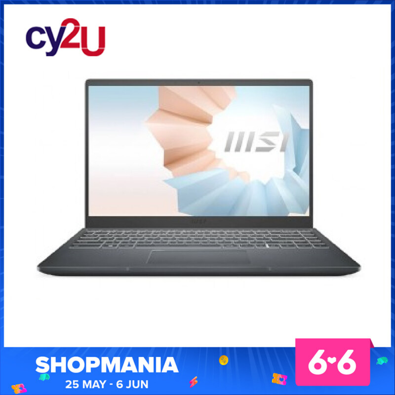 MSI Modern 14 B4MW-401MY 14 FHD Laptop - Carbon Grey (AMD Ryzen 3 4300U, 8GB RAM, 256GB SSD, AMD Radeon Graphics, Win10) + Free MSI Sleeve Bag Malaysia