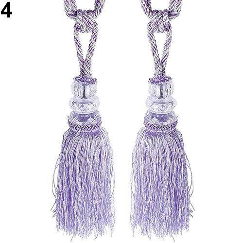 Trang Trí Nội Thất 1 Cặp Tua Dây Cột Rèm Đính Cườm Buộc Rèm Cửa Sổ Tua Rua