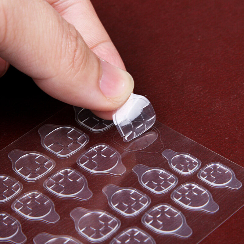 Keo dán móng tay giả ongles avec colle băng dính hai mặt trong suốt miếng dán móng tay nghệ thuật đầu móng giả