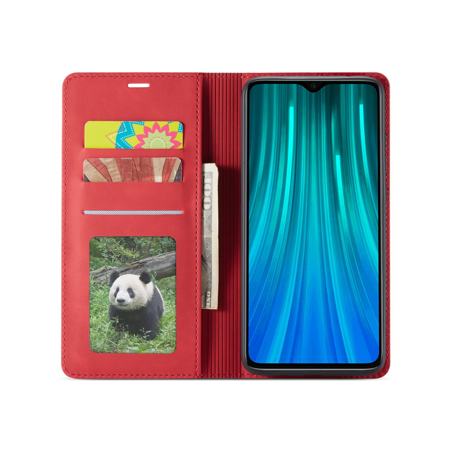 Ốp Lưng Chất Lượng Cao Cho Xiaomi Redmi Note 8/Redmi Note 8 Pro Bằng Da Ví Từ Tính Lật Có Ngăn Đựng Thẻ - INTL