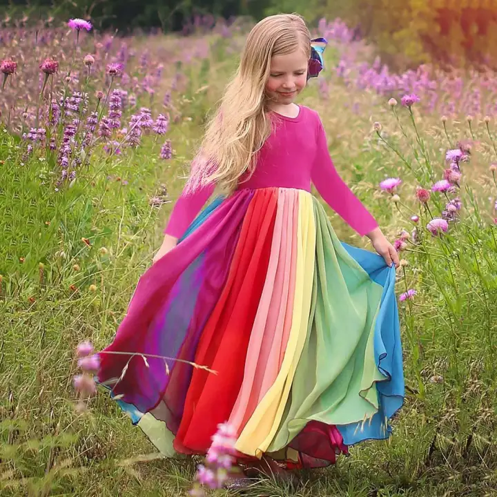 rainbow colour frock