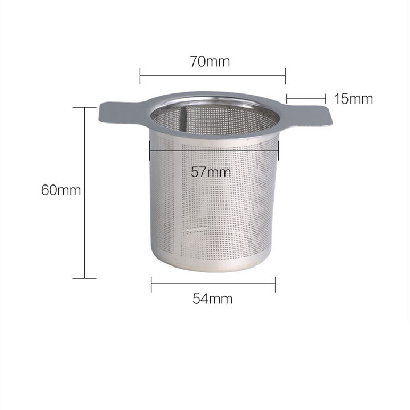 【88HomeStore】304 Stainless Steel Fine Mesh Double Handle Tea Maker Coffee Filter Tea Maker Cup Hanging Loose Leaf Tea Strainer