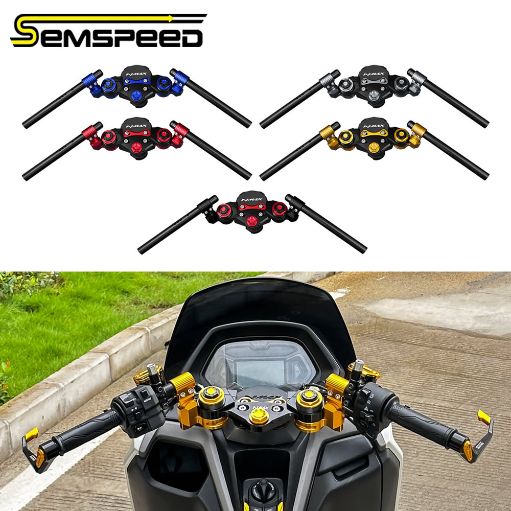 Stang CNC xe máy SEMSPEED kẹp tay gắn Ons, đai kẹp trục cho Yamaha NMAX 155 125 V2 V3 2020‑2025