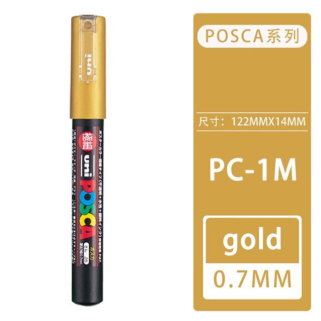 Fast Shipping Free Shipping 1 Pcs Japan Uni Posca PC-1M Paint Markers POP Poster Pen/Graffiti Advertising Waterproof Student Office Stationery Art Supplies