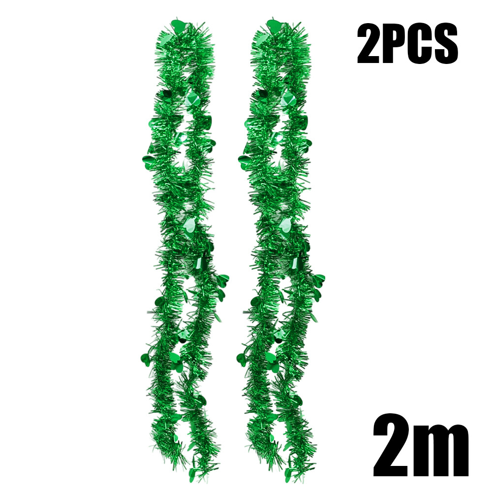 2M Vòng hoa giáng sinh Trang Trí Lá Mây Tinsel Streamer trang sức treo Cây giáng sinh tiệc cưới Đề Nghị Trang Trí