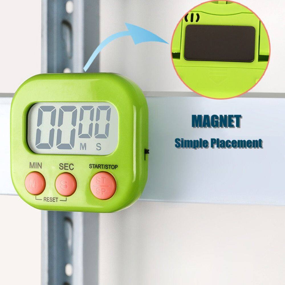 PETISEE Kitchen Clock ic Kitchen Timer Reminder Tools LCD Digital Display Baking Alarm Clock Fashion Alarm Up Countdown Timer Home Cooking