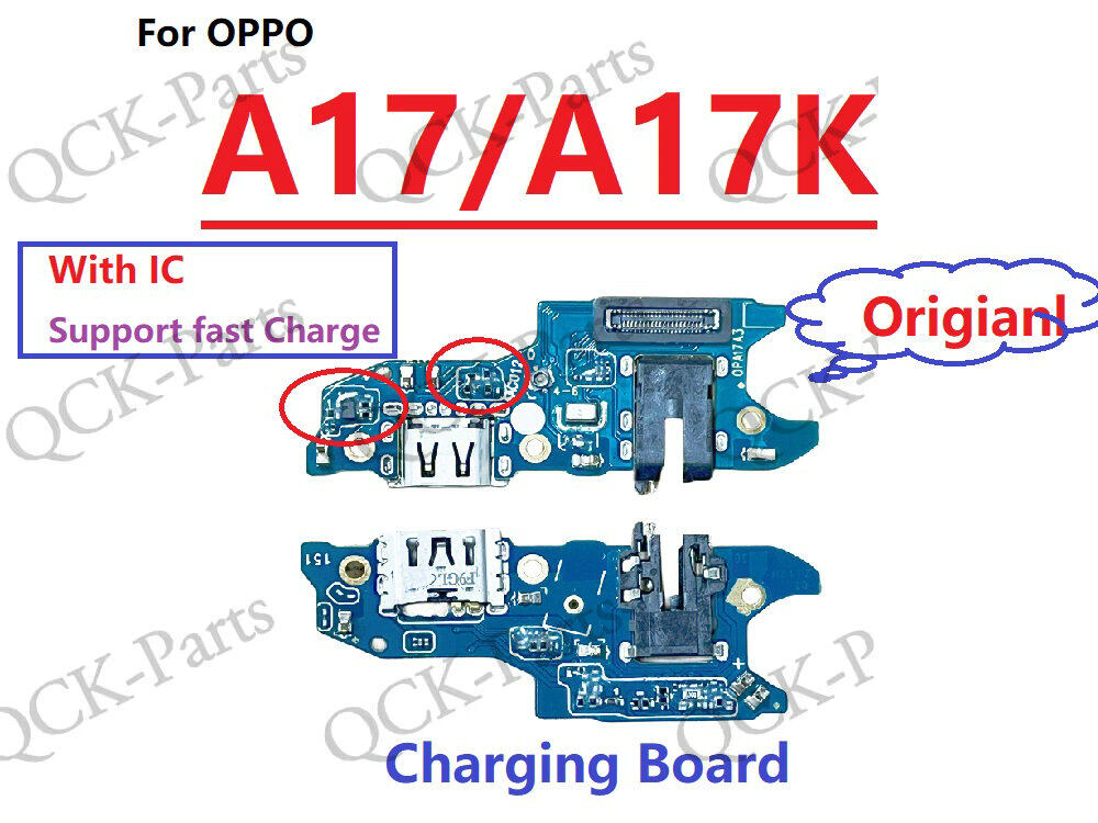 Copy/original for oppo a17 a17k usb charger charging port micro dock connector board flex cable