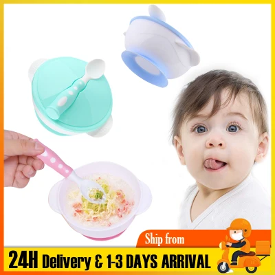 Toddler Baby Dishes Suction Cup Bowl with Spoon Food Feeding Children Training Set Tableware Baby Products Baby Plate