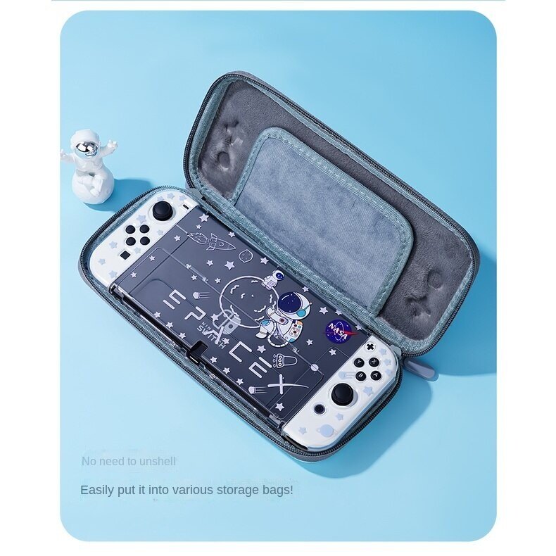 Space Astronaut Protective Case For Nintendo Switch OLED Hard Cover Plug-in Dock NS Oled Joy Con Controller Shell