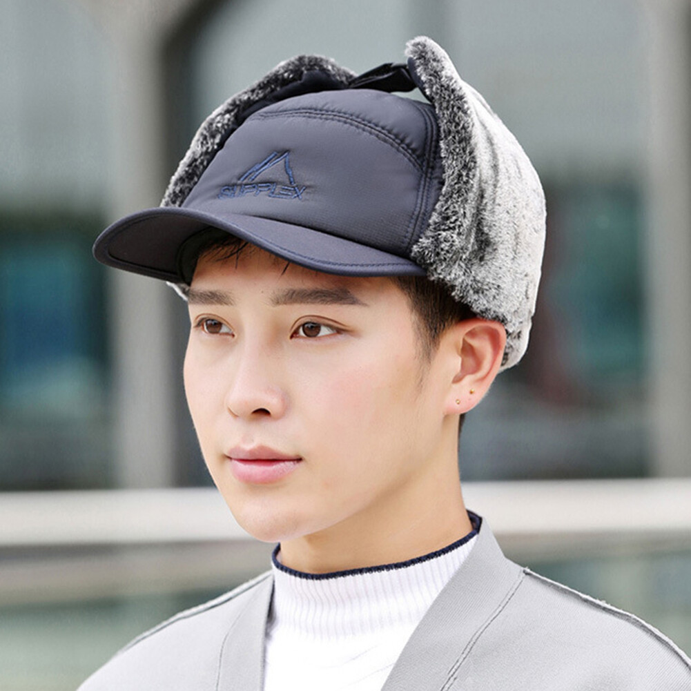 Winter Men Windproof Hat Warm Full Face Detachable Mask Outdoor Baseball Cap
