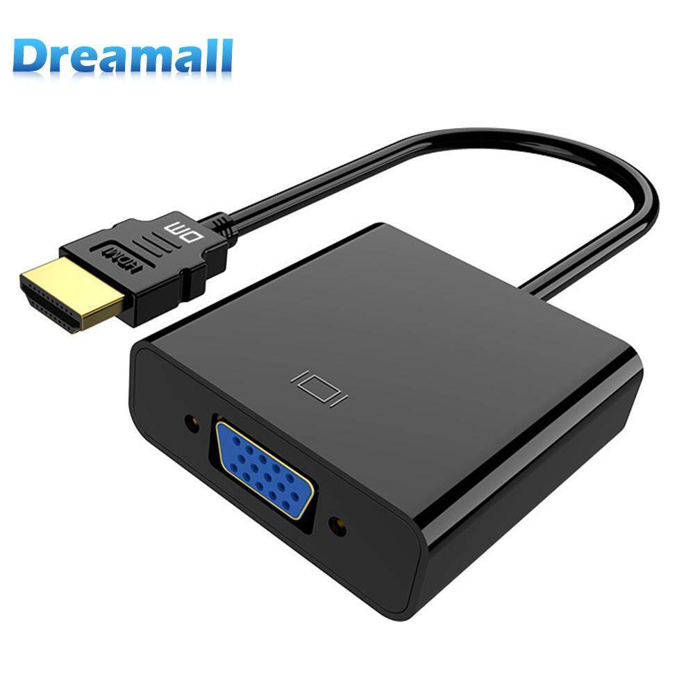 Dreamall DM CHB020 HDMI Adaptor Ke VGA Displayer Proyektor Pria untuk Famale Converter