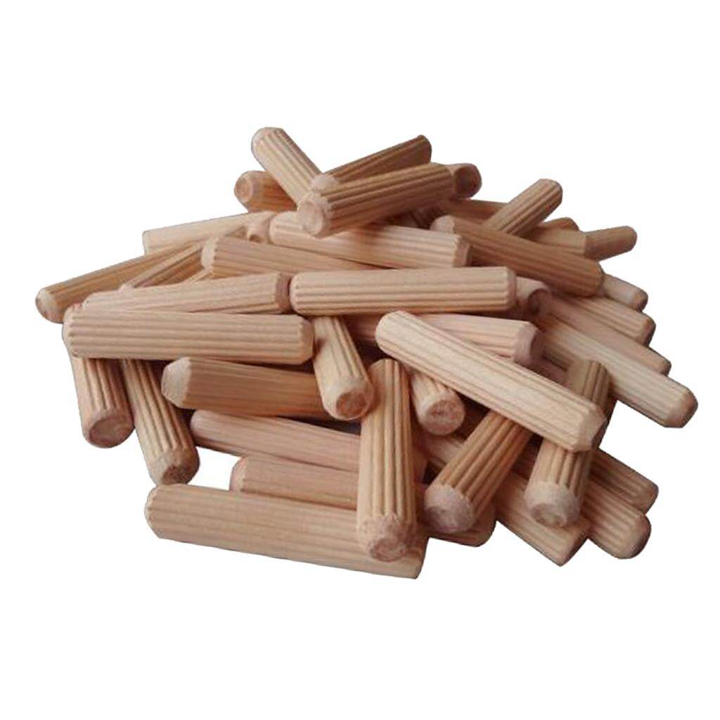 Artist Gather 100Pcs/Set Wooden Dowels Hard Wood Grooved Plugs Furniture Woodwork Grooved Fluted Pin Craft 6mm 8mm 10mm