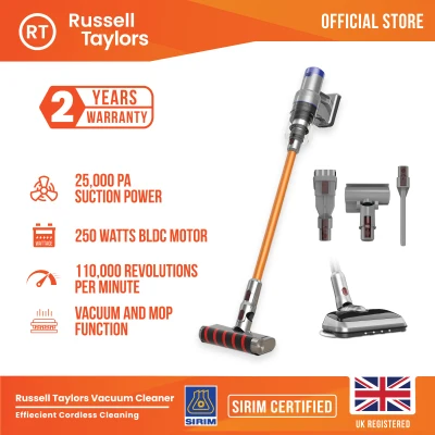 Russell Taylors Cordless Vacuum Cleaner 2-in-1 Vacuum & Mop V8 (Handstick Vacuum Cleaner Canister Vacuum Cleaner Portable Vacuum Cleaner Handheld Vacuum Cleaner)