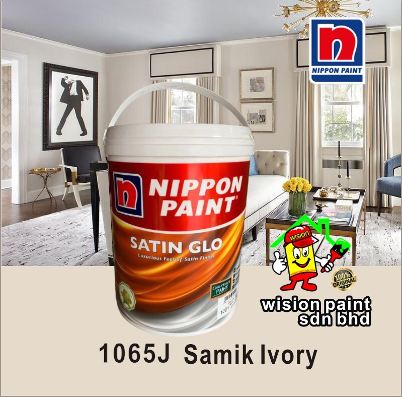 1065J SAMIK IVORY 1L / 5L /18L NIPPON PAINT (SATIN GLO) INTERIOR