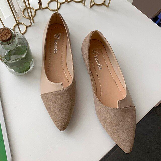 2021 Flat Shoes Women Sweet Flats Shallow Women Boat Shoes Slip On Ladies Loafers Spring Women Flats Pink