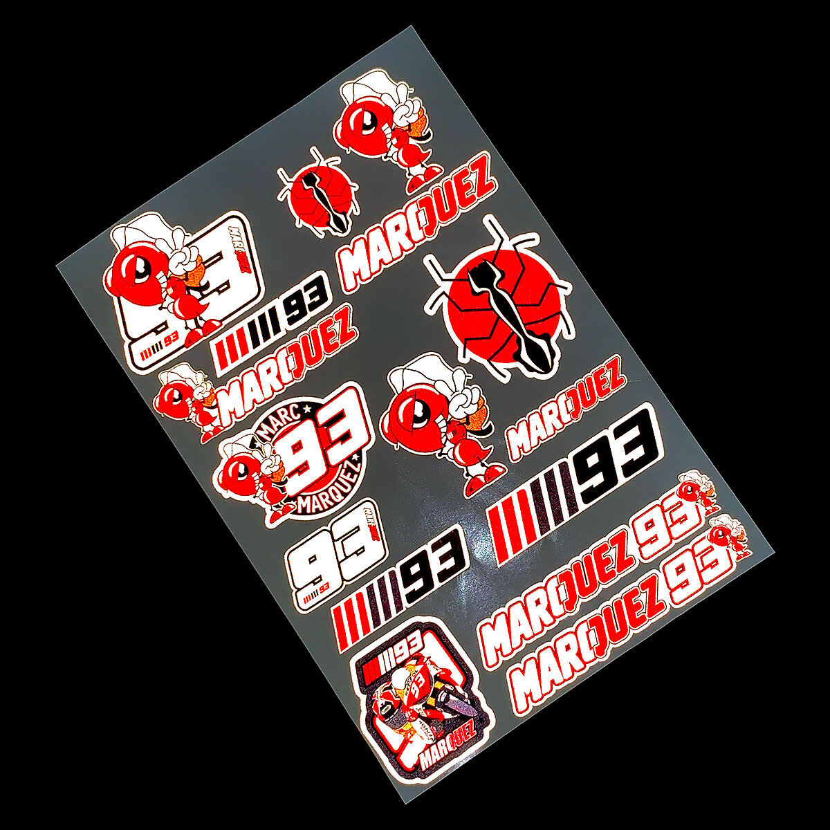 3M Logo Highly Reflective Motorcycle Side Strip Bike Helmet Sticker Car Styling Vinyl Decal Vinyl Decal Sticker for MotoGP #93 Marquez