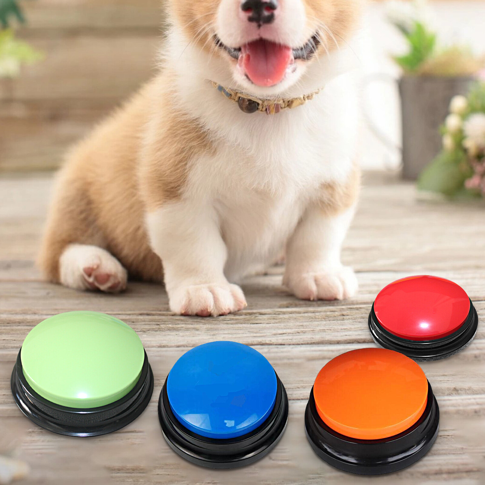 Bite Resistant Relieve Boredom Sound Button Entertain Interactions Pet Dog Recordable Talking Button Pet Supplies Pet Training Buzzer