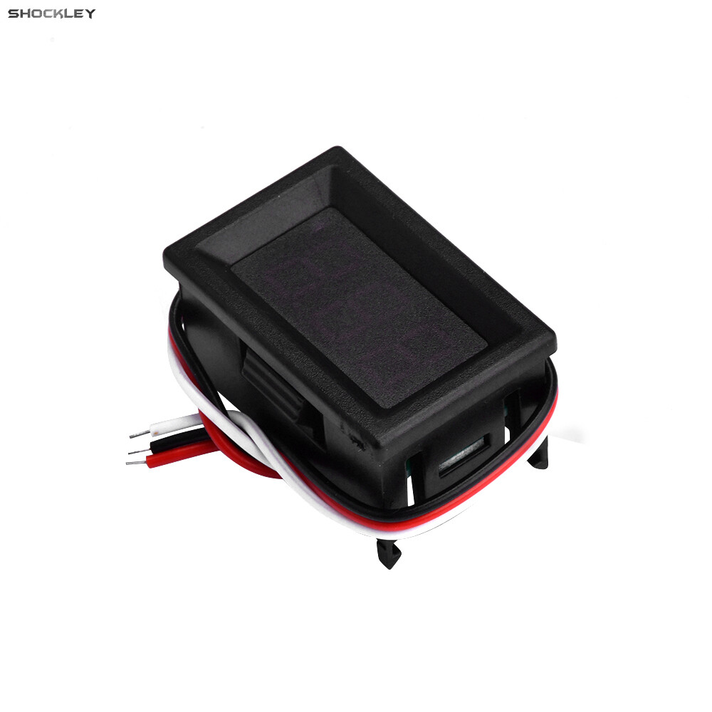 Shockley 0.36 inch DC 3-30V vôn kế kỹ thuật số vôn kế đo Màn hình LED 3-dây vôn kế cho xe động cơ đế gắn bảng