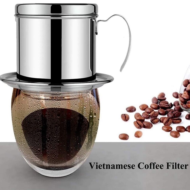 Vietnamese Coffee Filter Portable Coffee Press Maker Reusable Phin Infuser Strainer Pot Coffee Drip Brewer Manual Coffee