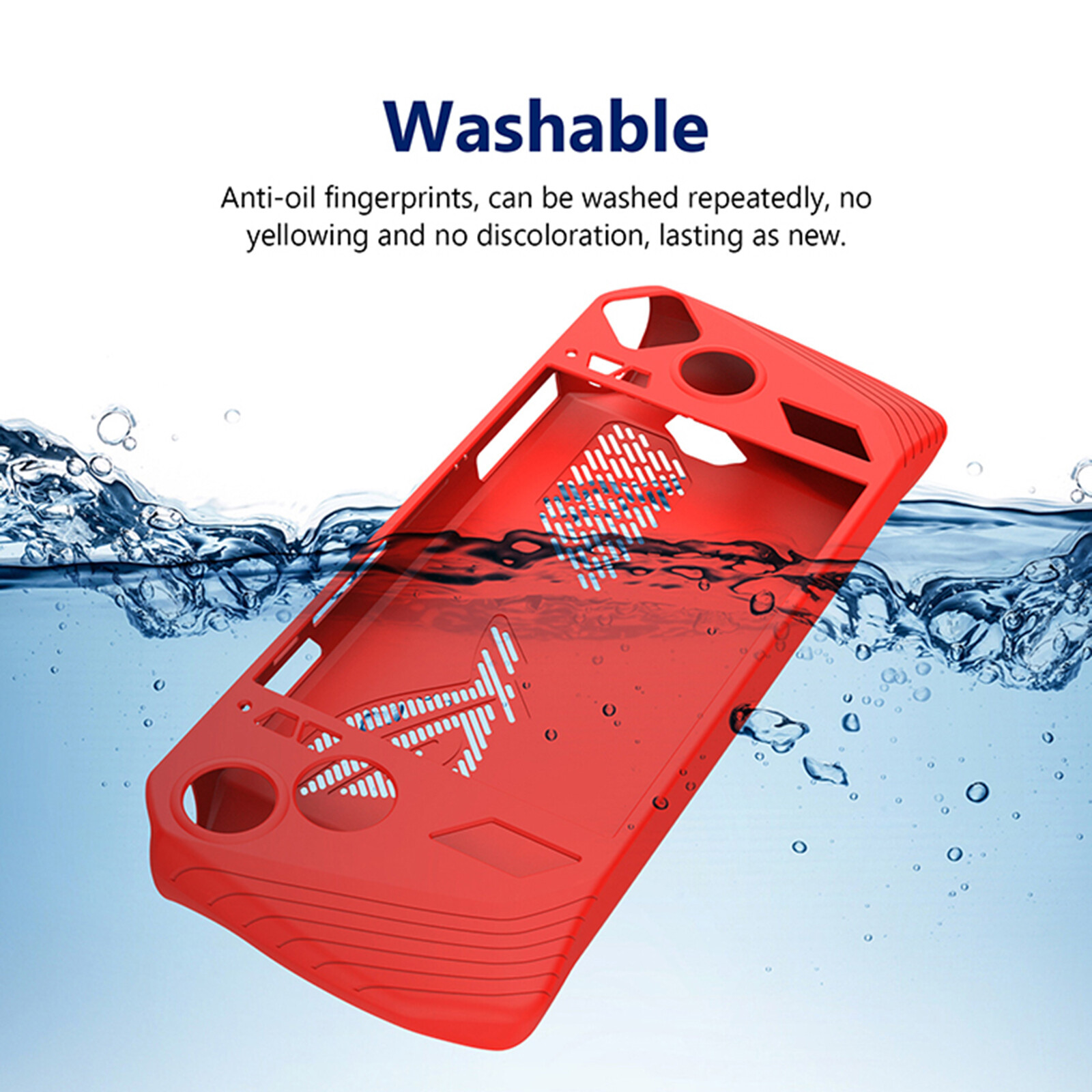 Full Wrap Silicone Protective Cover Accessories + Button Caps for ASUS ROG Ally Handheld Game Console