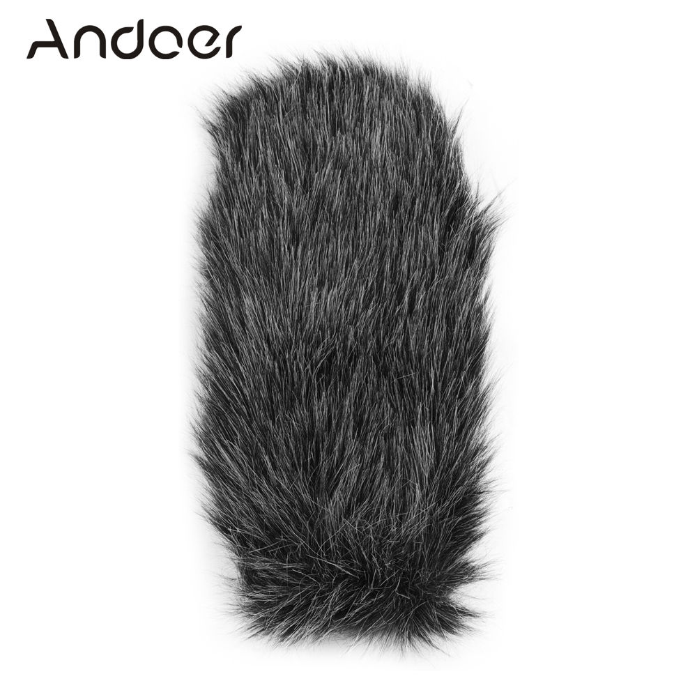 Andoer On-camera Microphone Furry Windscreen Mic Windshield Cover Muff Compatible with RODE VideoMic GO/ TAKSTAR SGC-598 Microphones