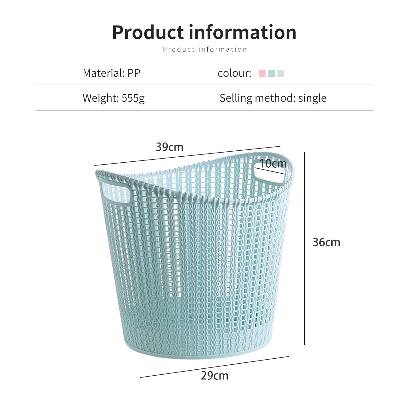 CNMF High-Capacity Hollow Washable Resilient Laundry Basket