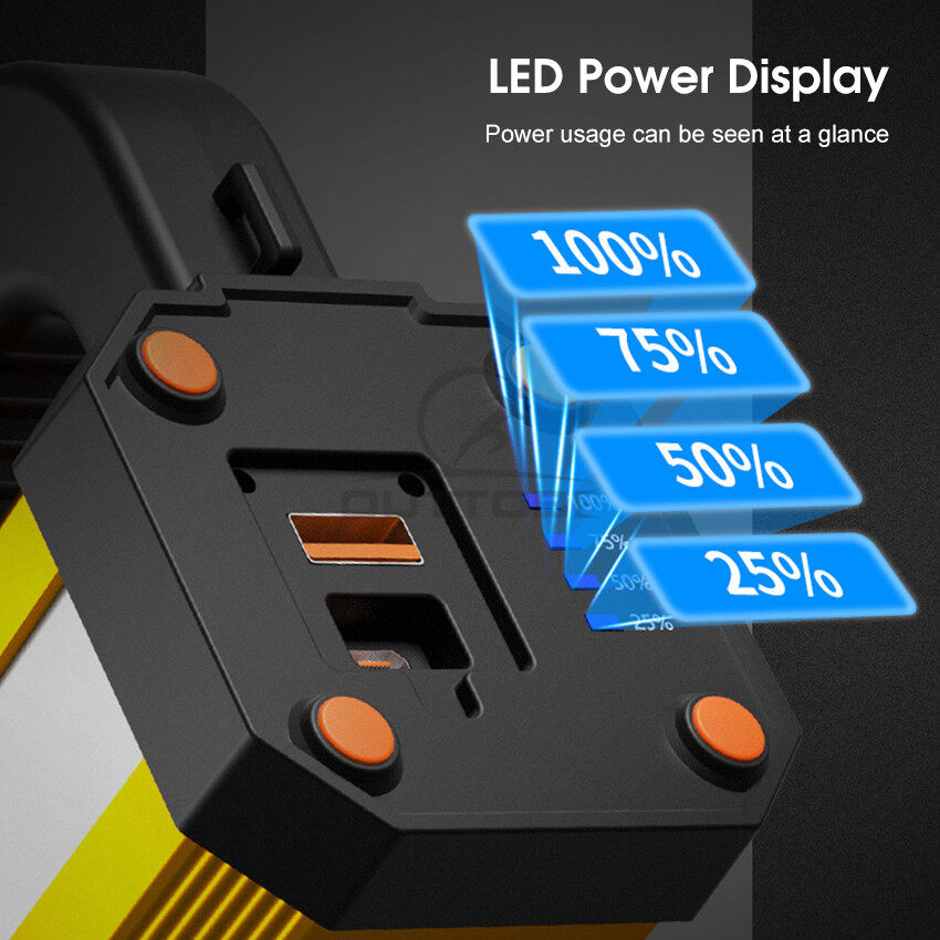 Outtobe Đèn Pin Đèn Pin Siêu Sáng P50 Đèn Pin Chống Nước Đèn Pha LED Có Thể Sạc Lại Đèn Rọi Công Suất Cao Đèn Lồng Đèn Làm Việc Với Đèn Bên Sạc Khẩn Cấp Điện Thoại Để Sửa Chữa Câu Cá Cắm Trại Ngoài Trời