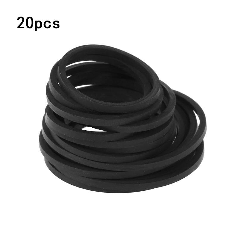 [Hot]20PCS Universal Mix Cassette Tape Machine Belt Assorted Common Square Rubber Belt for Recorders Walkman CD DVD Drive