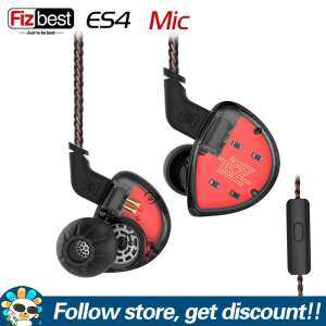 KZ ES4 1BA With 1DD Hybrid In Ear Earphone DJ Monito Running Sport Earphone Headset HIFI Bass Earbuds With Detachable Upgrade Replacement Cable KZ Music Earphones For Iphone Xiaomi Huawei Smart Mobile Phone MP4 MP3 Player