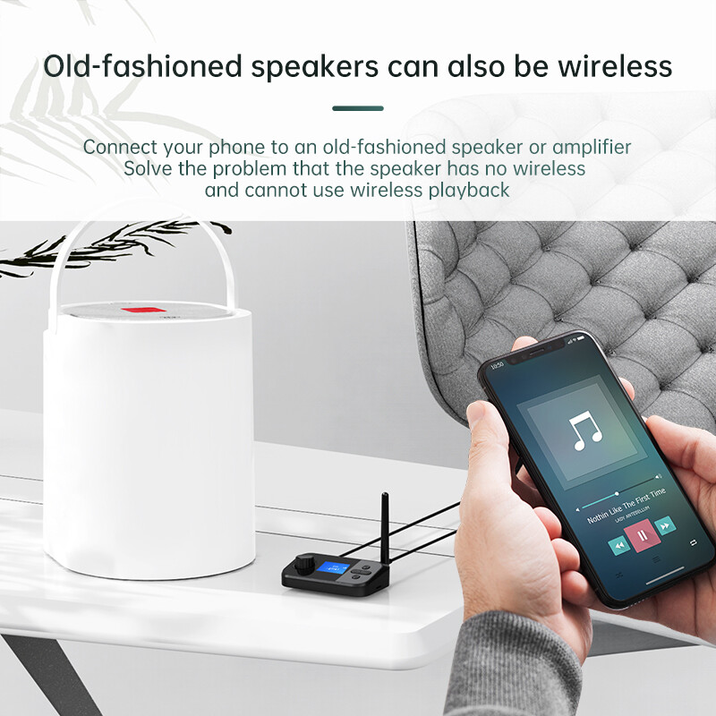 DISOUR Bộ Thu Phát Âm Thanh Bluetooth Đa Chức Năng C41 Bộ Chuyển Đổi Không Dây Âm Thanh Nổi Đồng Trục Quang AUX 3.5Mm Bộ Chuyển Đổi DAC Với Ăng Ten Hiển Thị LED Cho Bộ Khuếch Đại Xe Hơi Máy Vi Tính T V