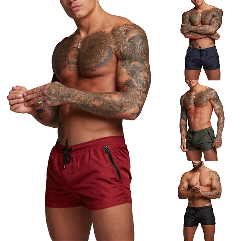 Men Fitness Shorts Sports Running Beach Shorts Men's Gym Shorts Bodybuilding Shorts