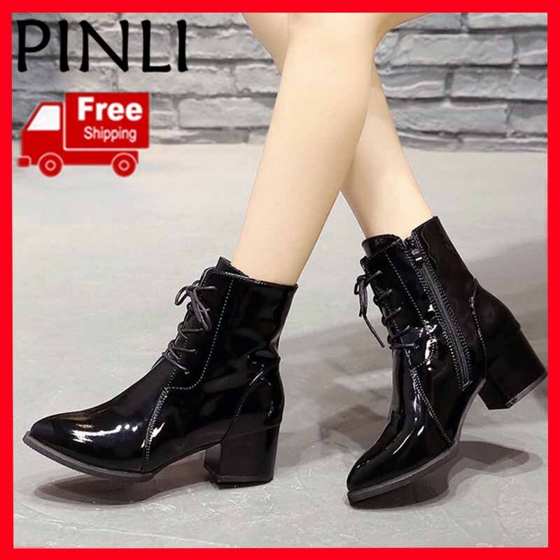 womens chunky heel boots