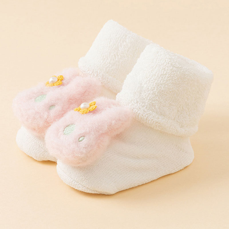 Christmas Baby Socks Winter Anti-Slip Kids Floor Socks Cartoon Santa Elk Knitted Infant Toddler Socks Baby Accessories 1-3Y