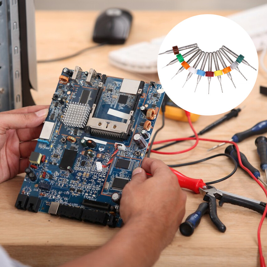 10 Mũi Khoan PCB Mini Cái/bộ 0.1Mm Đến 1.0Mm Cacbua Vonfram Cho Máy Khoan CNC PCB