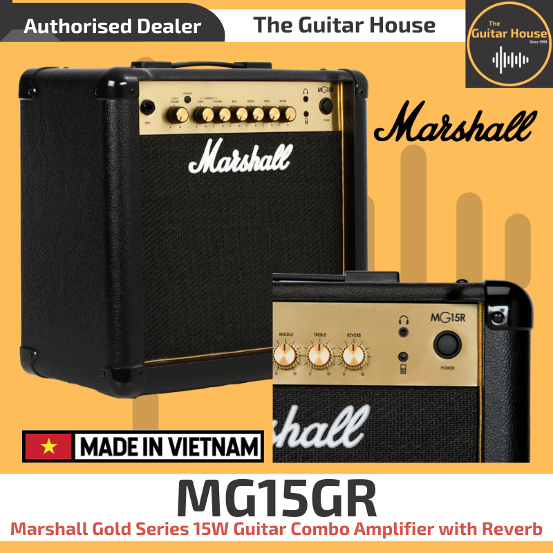Marshall MG15GR Gold Series 15W Guitar Combo Amplifier with Reverb (MG15R) (MG15) Malaysia