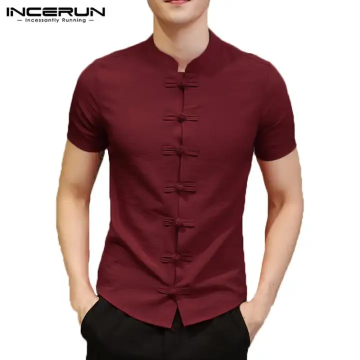 chinese collar slim fit shirts