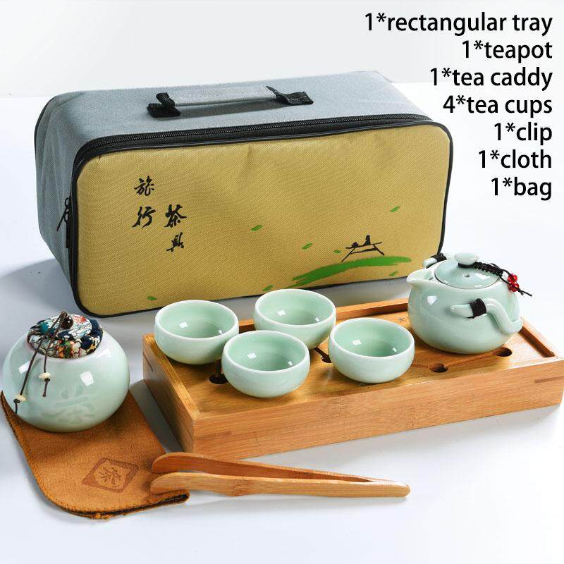 Porcelain Portable Travel Tea Cups Set Handmade Chinese Japanese