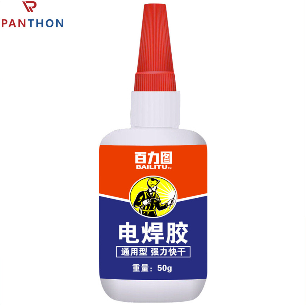 PANTHON Welding Glue Strong Oily Welding Agent for Metal Wood Ceramic Glass Plastics Jade Manual DIY Welding Glue with Dropper 50g