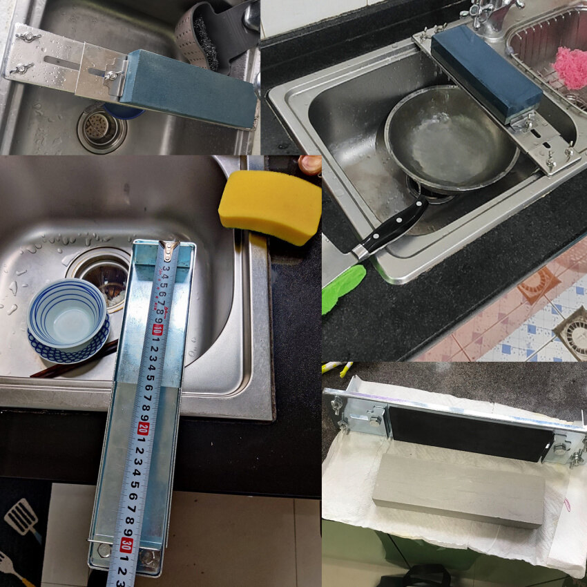 Sink Grinder Holder, Adjustable 304 Stainless Steel Whetstone Holder
