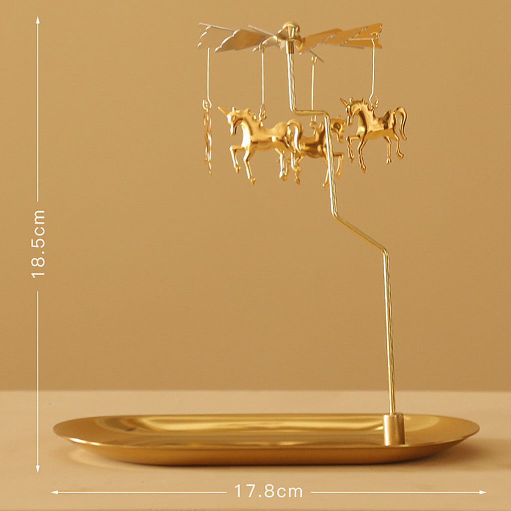 Moon Metal Candle Holder - Golden Metal Rotating Spinning Tea Light Holder - Spinner Decorative Designs Wedding Votive Candle Decorations