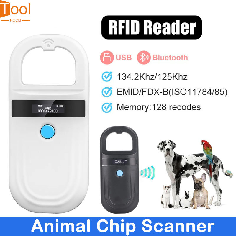 Lettore Microchip Ricaricabile Lettore Microchip Animali Domestici - Scanner 134.2 KHz Ricaricabile Per Cani E Gatti Lettore Rfid Animali