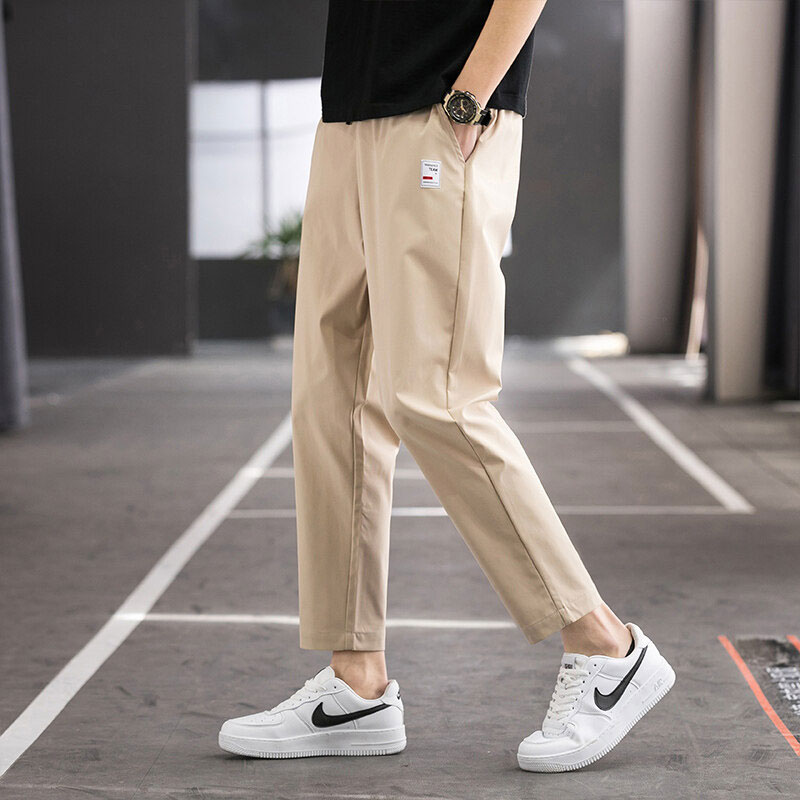 Men Pants Korean Ankle Pants Casual Pants Summer Slim Fit Trousers ...