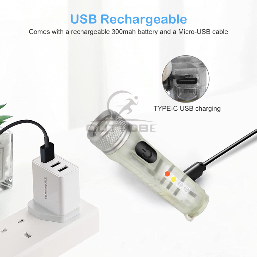 Outtobe Đèn pin kiêm móc khóa SST20 đầu ra tối đa 500 lumens