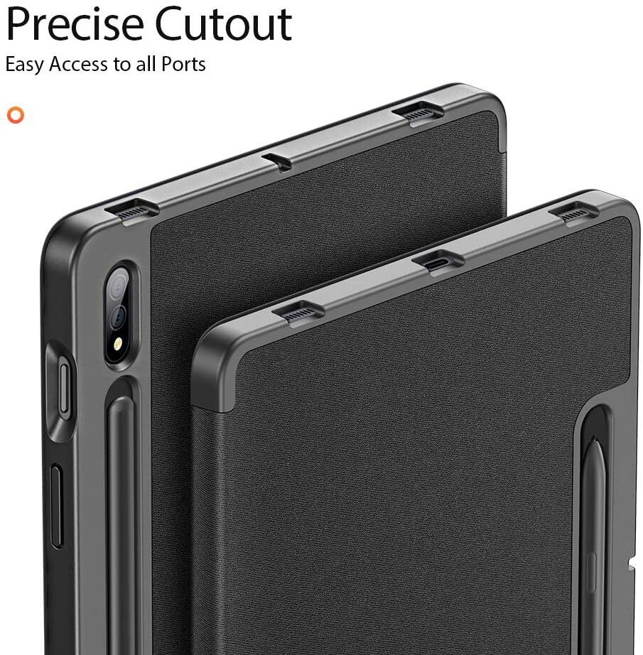 Case for Samsung Galaxy Tab S10 Plus / Tab S9 Plus / Tab S9 FE Plus Case,Slim Flexible Soft TPU Back Stand Folio Case with S Pen Holder, Auto Wake/Sleep Smart Case for Galaxy Tab S8 Plus/Tab S7 FE /Tab S7 Plus 12.4 inch