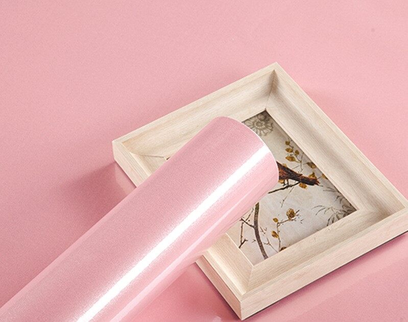 Wallpaper Metallic Cabinet Color Waterproof Dapur Self Adhesive