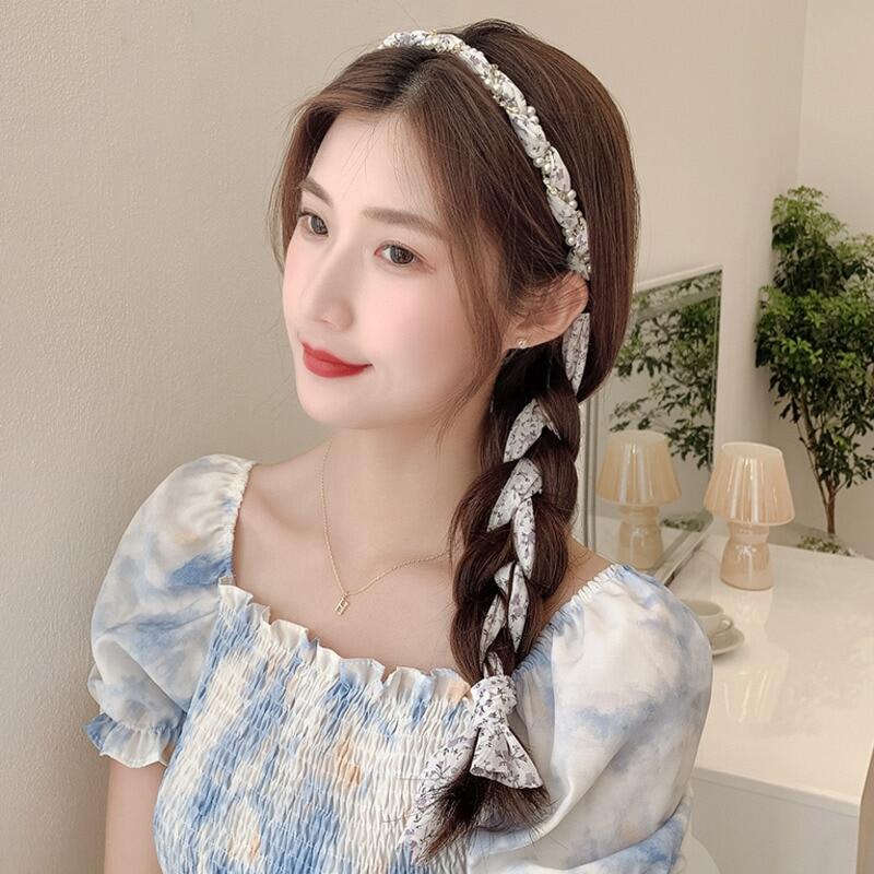 Băng Đô Kim Cương Ngọc Trai Băng Đô Bện Trang Trí Tóc Ngọt Ngào Cho Bé Gái, Phụ Kiện Tóc Thời Trang